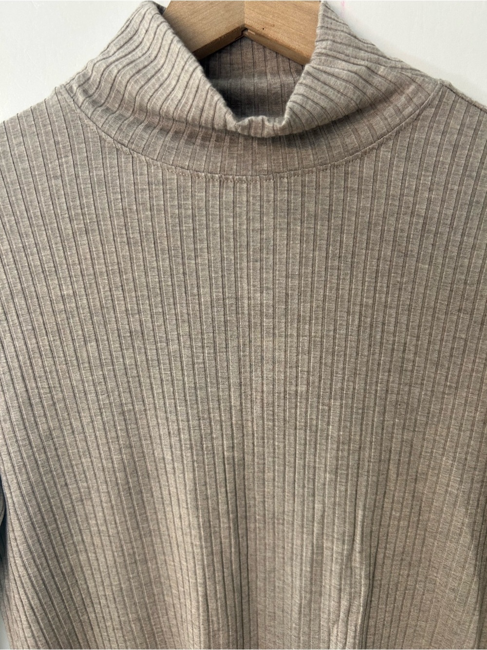 Haven Well Within Women’s Tan Drapey Rib Knit Turtleneck, Size Small - Picture 4 of 9